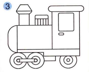 蒸汽机车的画法步骤03