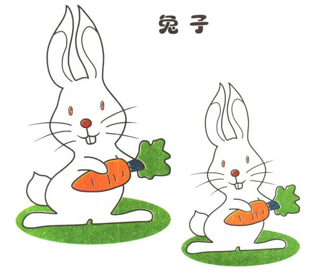 兔子卡通画法
