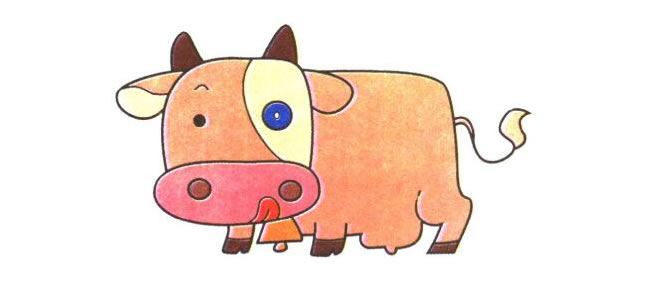 牛的儿童卡通画法步骤04
