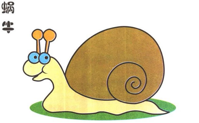 蜗牛的背景图怎么画图片