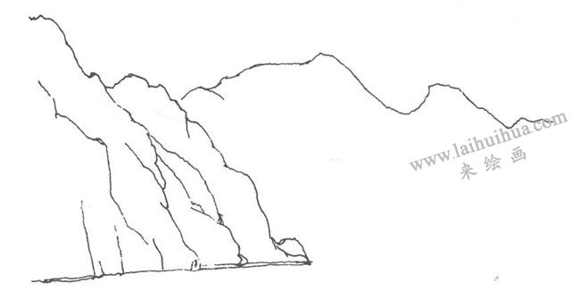 长江三峡怎么画简笔画图片