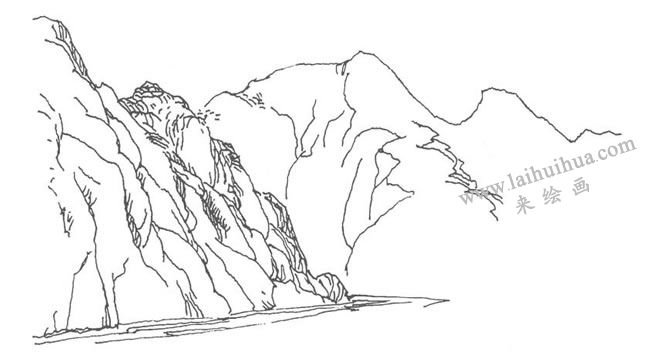 三峡的简笔画 简单图片