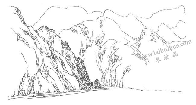 三峡巫溪钢笔风景速写作画步骤