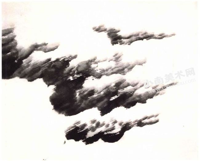 云海山水画似山似云似水三位一体画法步骤01