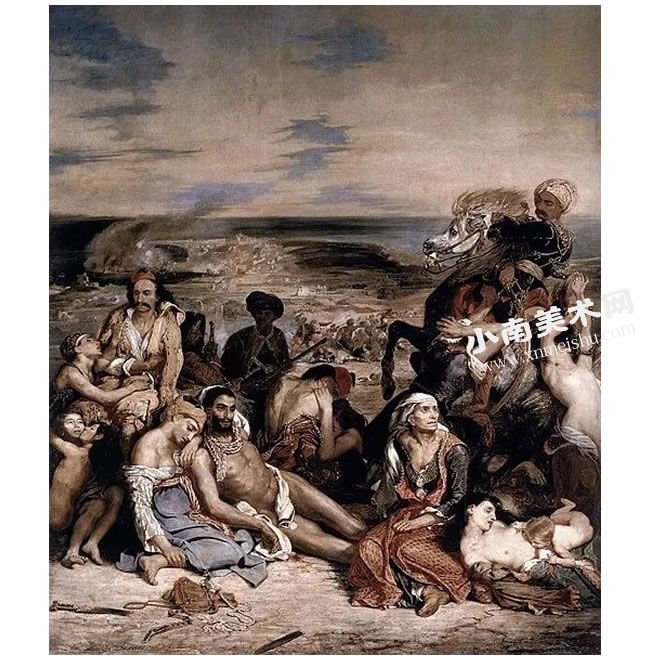 欧仁•德拉克洛瓦《希阿岛的屠杀》（希奥岛的屠杀）名画高清大图